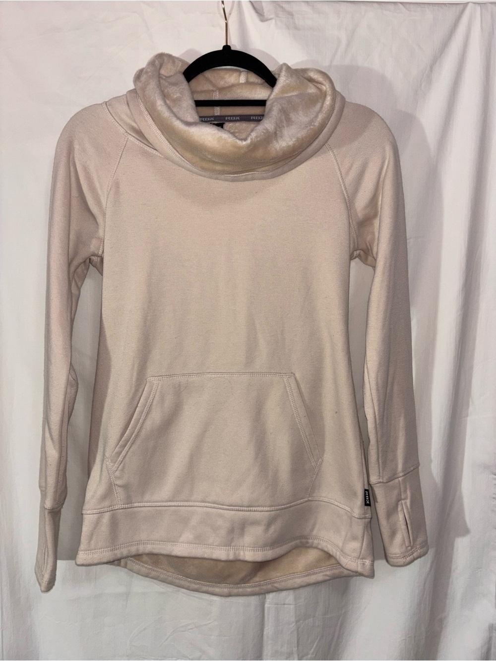 RBX Cream Cowl-Neck Pullover Sweater
